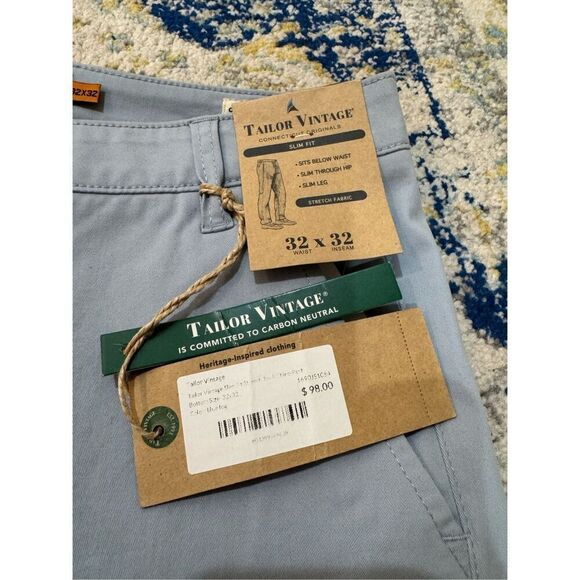 TAILOR VINTAGE NWT CHINO PANT size 32 x 32 - Picture 4 of 6